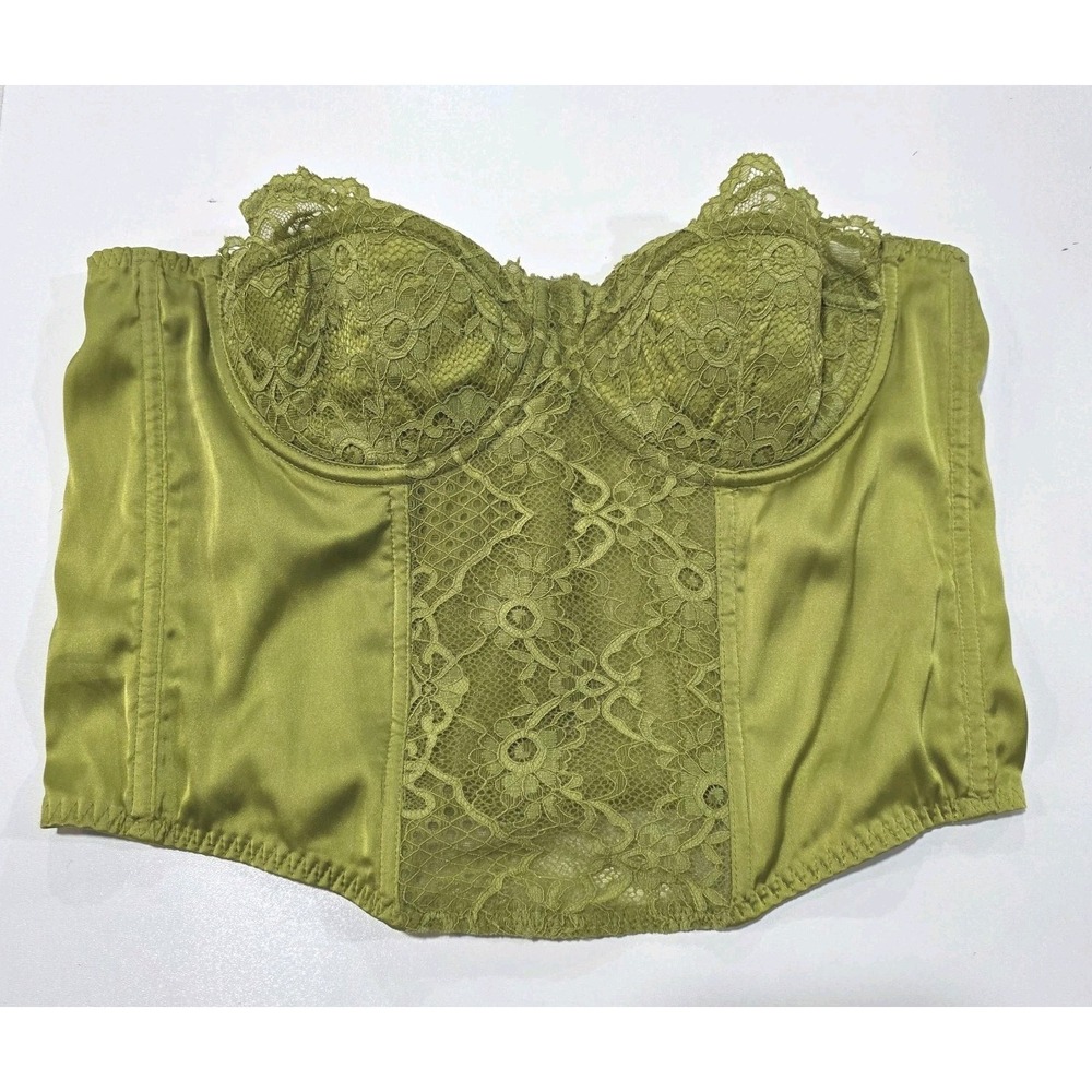 Sincerely Jules Bustier Chartreuse Green Color Juniors Sz L Sexy Goth Feminine